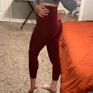 American Eagle/Aerie High waist cropped red legging